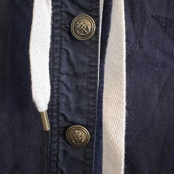 Lauren Ralph Lauren Navy Cotton Jacket with Nautical Buttons Casual Outerwear - Picture 3 of 6